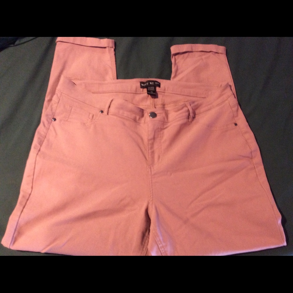 Pink plus size jeans